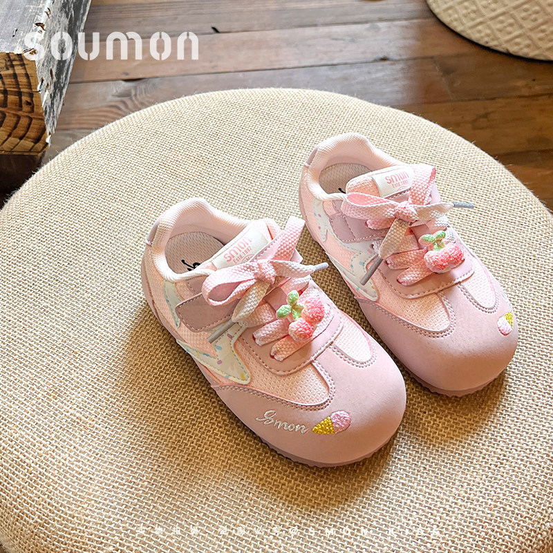 书萌儿童运动鞋2026春季新款轻便女童百搭休闲板鞋学生软底跑步鞋