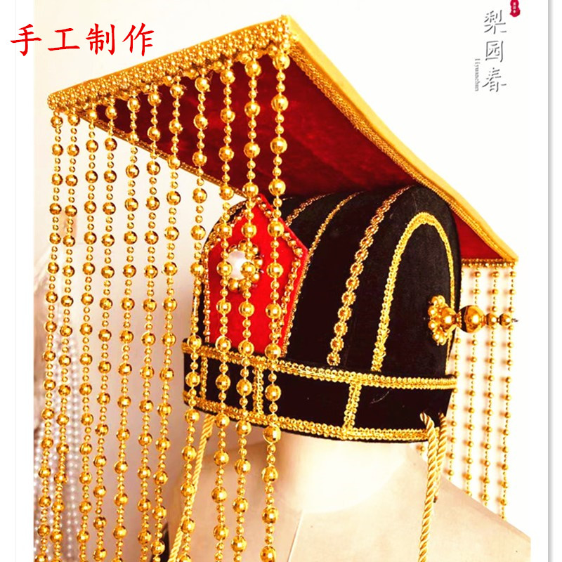 古代秦始皇皇帝帽盔头平顶冠冲天冠日月冠帽子寺庙头饰清朝平顶帽