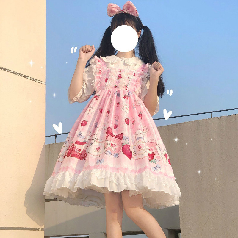 原创女Lolita洋装公主裙子连衣裙子大码胖MM洋装全套装萝莉塔萝莉