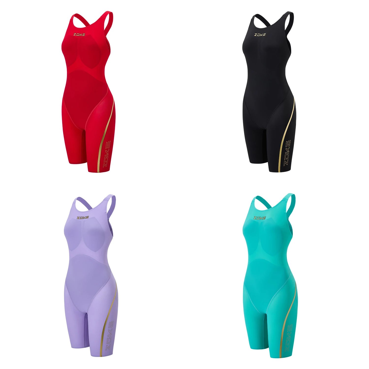 连体速干无袖固定胸垫成人竞技