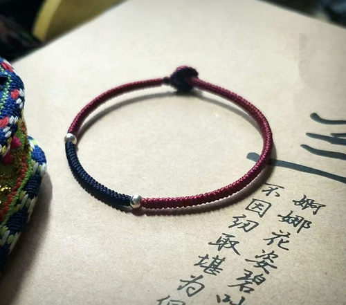 原创金刚结本命年情侣红绳手绳
