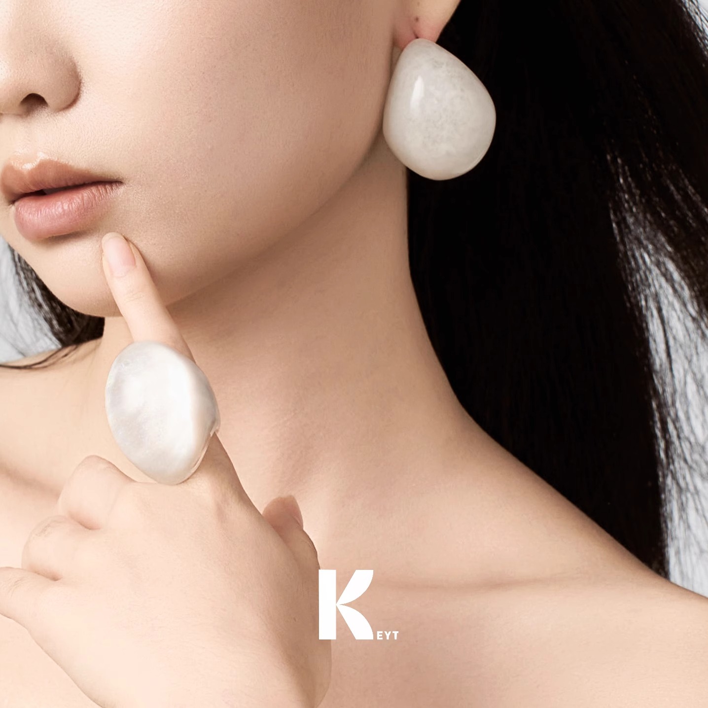 KEYT四色石质戒指D128