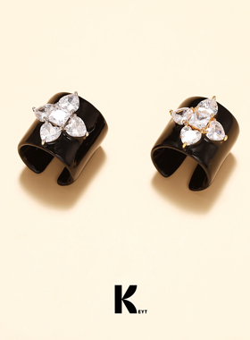 KEYT.原创“old money”金银双色十字锆石戒指D218