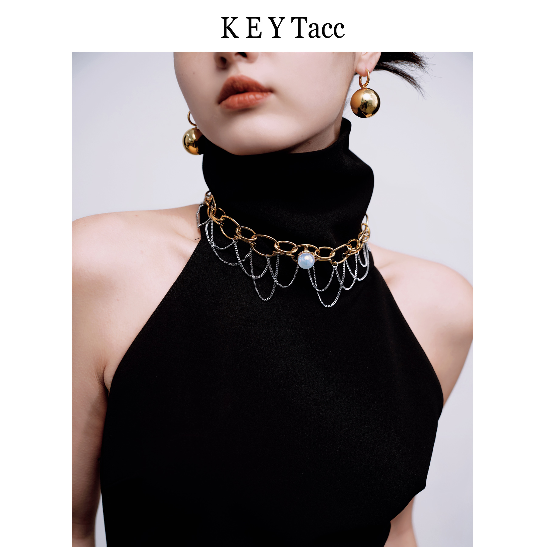 keytacc水星金色环扣项圈