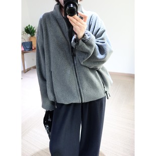 强推自留款 懒人醉爱保暖方便实穿又有型摇粒绒廓形卫衣大外套