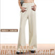 拜耳德绒山羊绒真丝显瘦宽松阔腿裤 女2024新款 秋冬款 一片式 毛呢裤