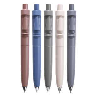 东米摩艾石像按动笔学生中性笔刷题笔专用大容量胖胖笔高颜值黑色水笔CS笔头速干0.5考试签字ins口袋笔DM-821