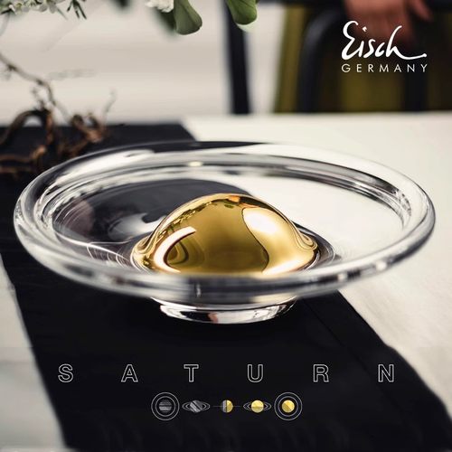 EISCH进口轻奢描金水晶玻璃果盘