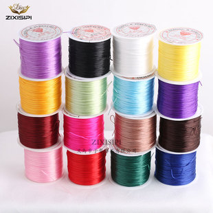 彩色弹力线0.8MM M0483 40米扁形水晶线佛珠松紧线手链串珠线