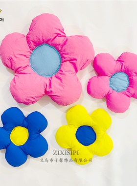DIY粉红色蓝心花大花朵黄花朵饰品配饰潮服潮袜潮包潮帽潮鞋花朵