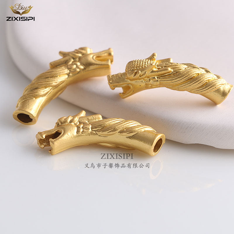 龙年生肖龙头弯管古法金高保色diy编织手链手串半镯饰品管套配件/,饰品/流行首饰/时尚饰品新,其他DIY饰品配件,淘宝优惠券,粉丝福利购,淘宝优惠卷