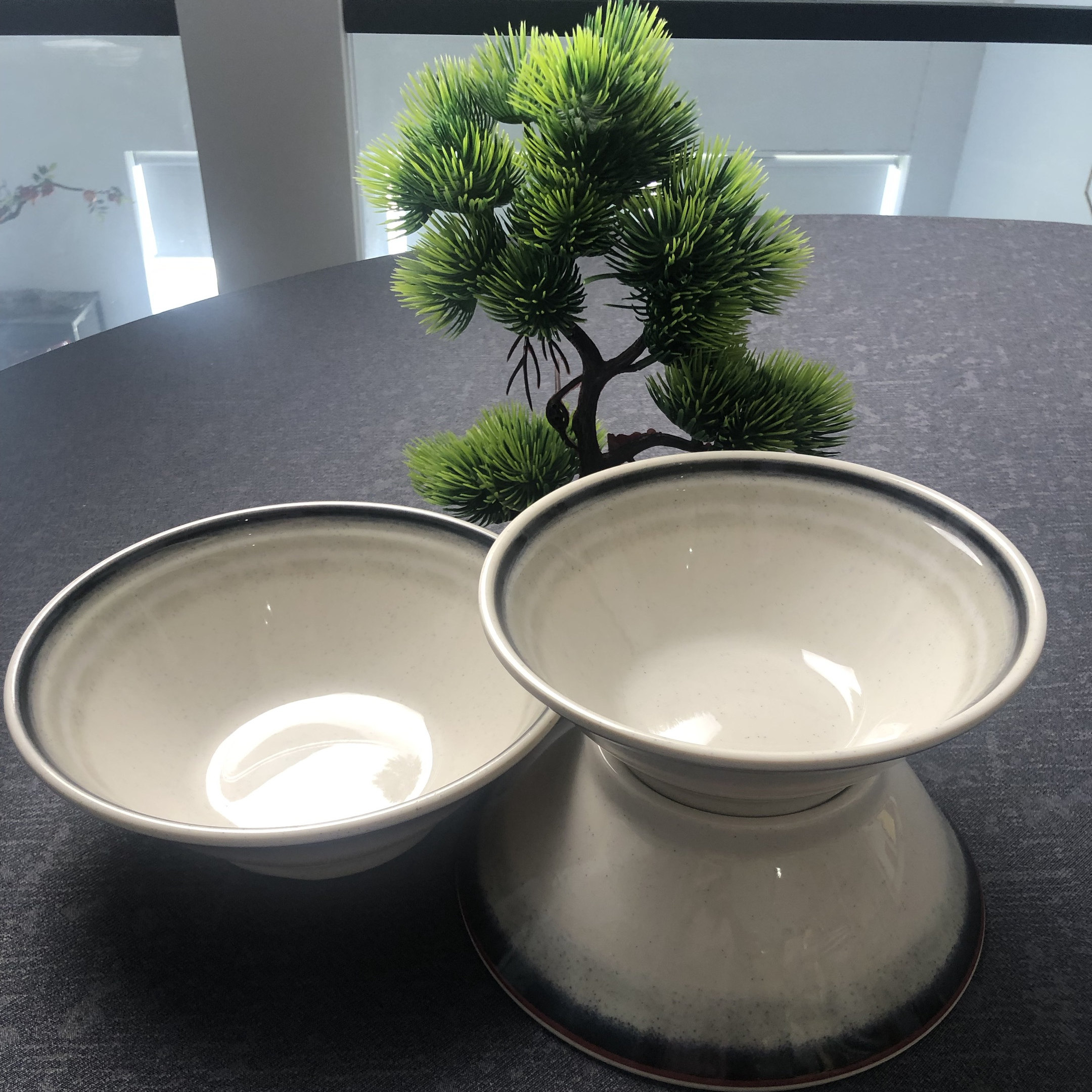 青花瓷面碗商用仿瓷面密胺碗牛肉碗