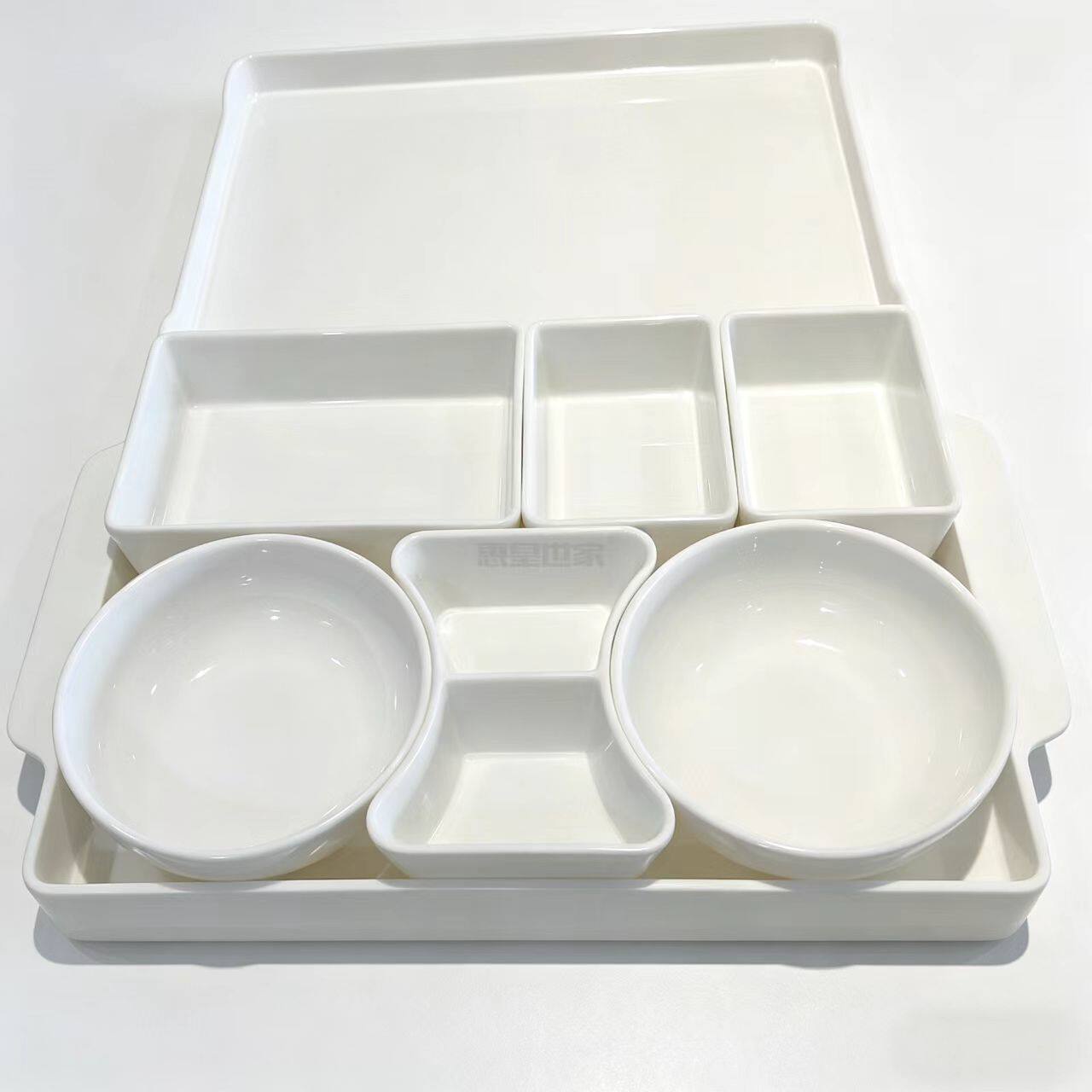 密胺分格盘商务接待餐盒