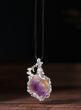 原创国风饰品天然水晶项链