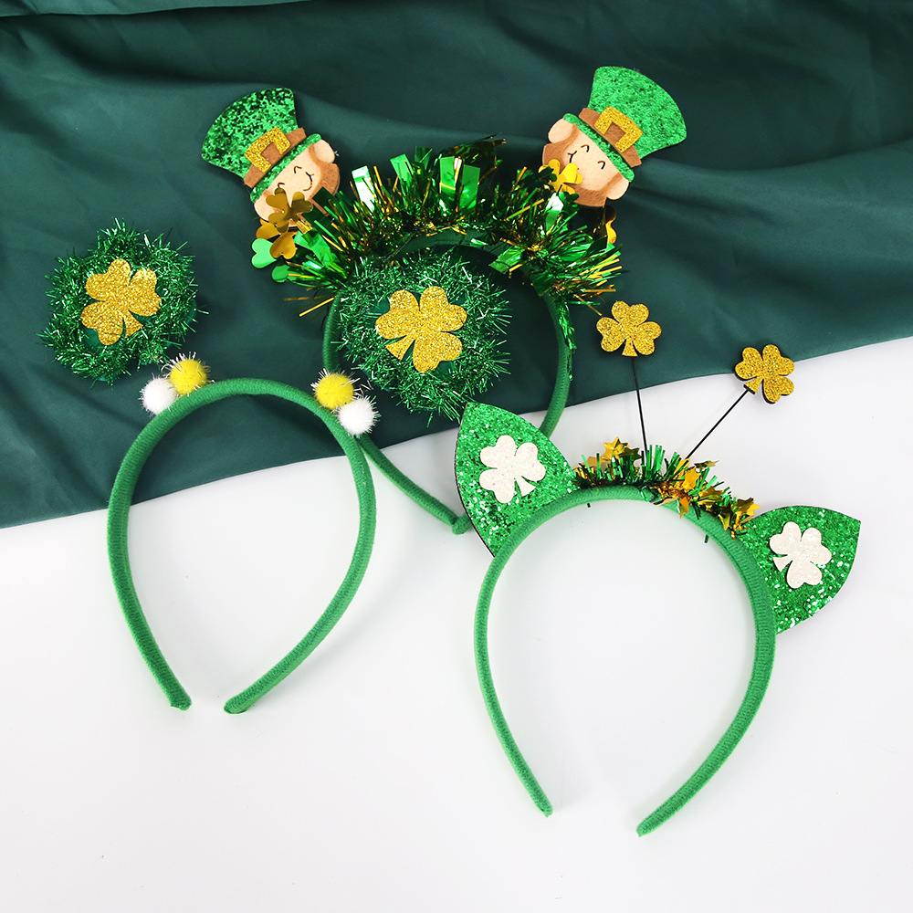 圣帕特里克节发箍女爱尔兰节