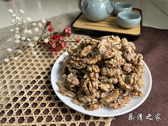 【琥珀核桃】温州乐清手工芝麻冰糖挂霜核桃果手工现做 清甜300克