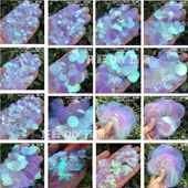 粉彩人鱼鲛珠亮片水滴吊片鱼鳞珠片 手工珠片4 75mm 舞蹈毛衣珠片