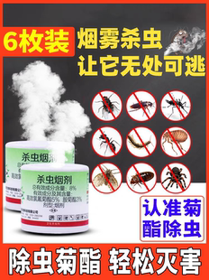 除虫菊酯类杀虫剂室内蟑螂药跳蚤书虱烟剂灭虫烟熏剂驱虫烟雾神器