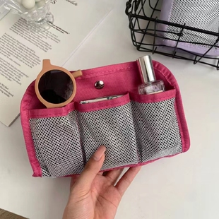 ins风日系简约大容量便携多功能分类包中包收纳包内胆化妆包