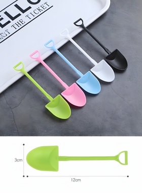 蓝色塑料小铲子迷你桌面小盆栽儿童种植小工具多肉铺面铲土小勺子