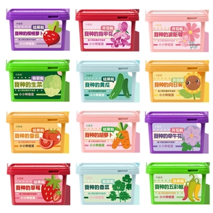 小花农儿童种植小盆栽向日葵牵牛花凤仙花香菜生菜种花种菜种子籽