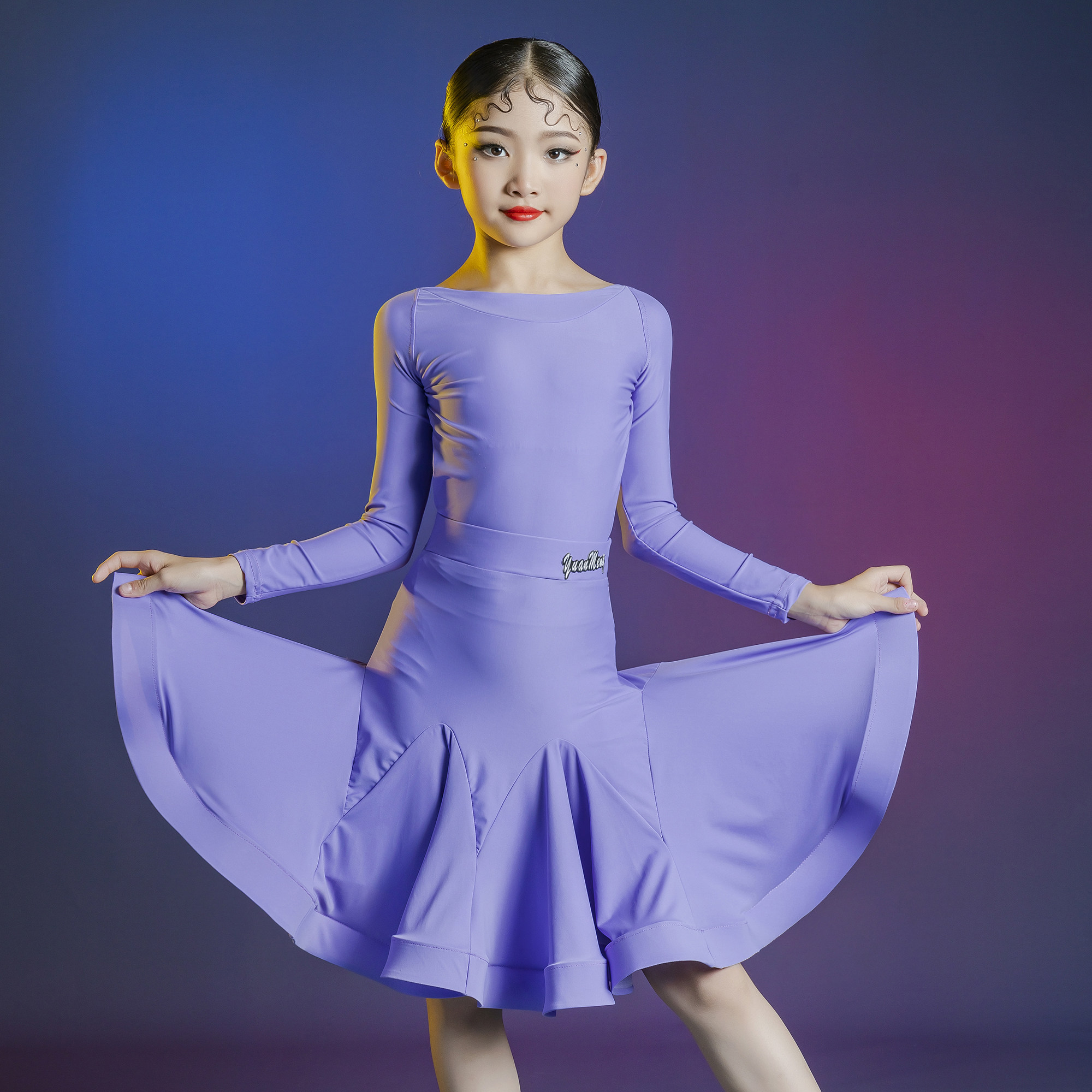 女女童拉丁舞比赛规定服高端演出服新款专业考级大摆裙练功服分体