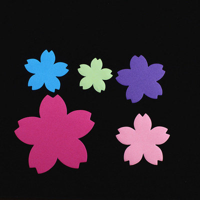 樱花形状卡纸彩色手工卡纸