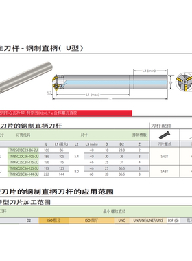 以色列瓦格斯螺纹刀具铣刀杆TM3SC28C36-144-3U TM3SC25C36-125-3