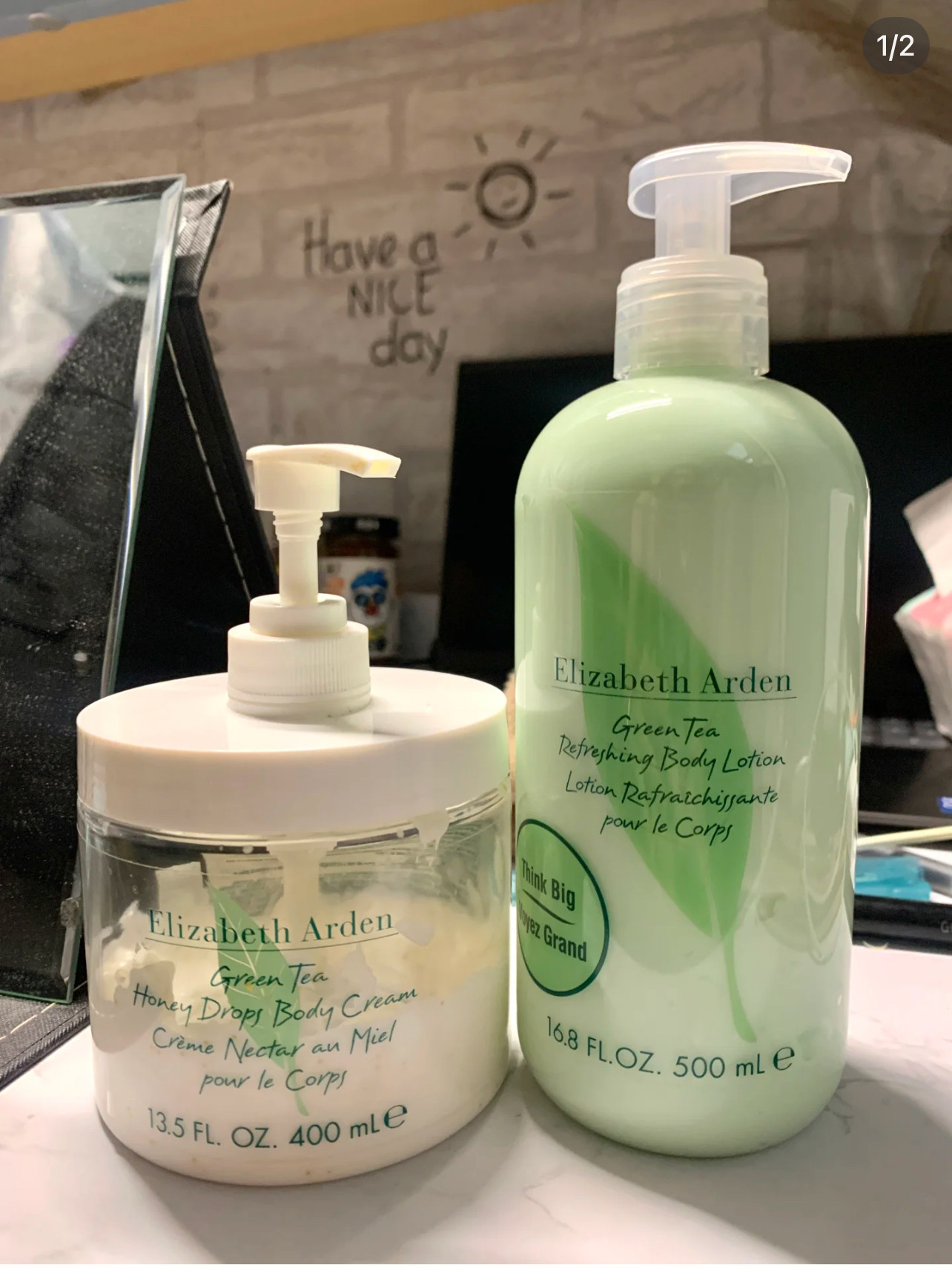 伊丽莎白雅顿白茶香水套装 绿茶身体霜身体乳滋润持久淡香500ml