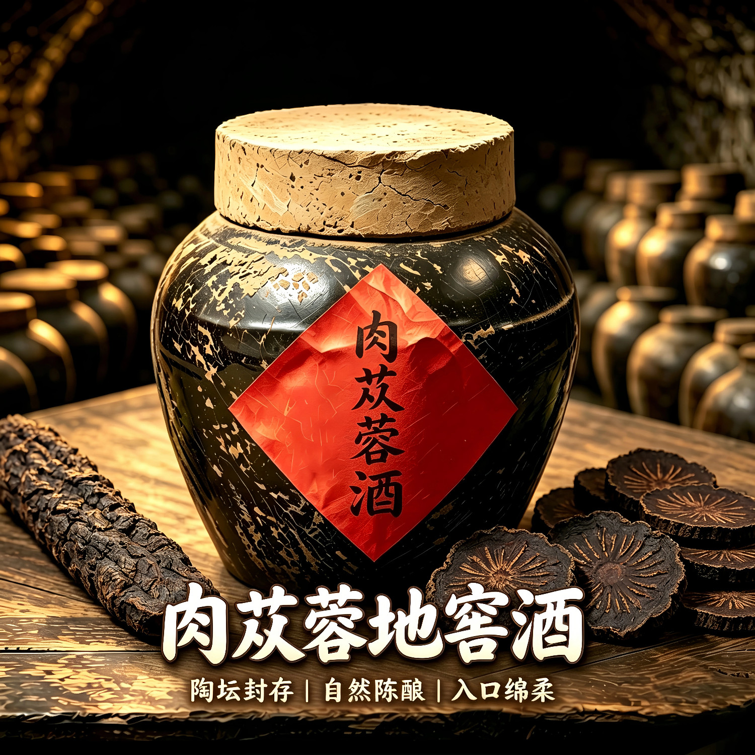 封坛肉苁蓉地窖酒40度纯粮泡酒