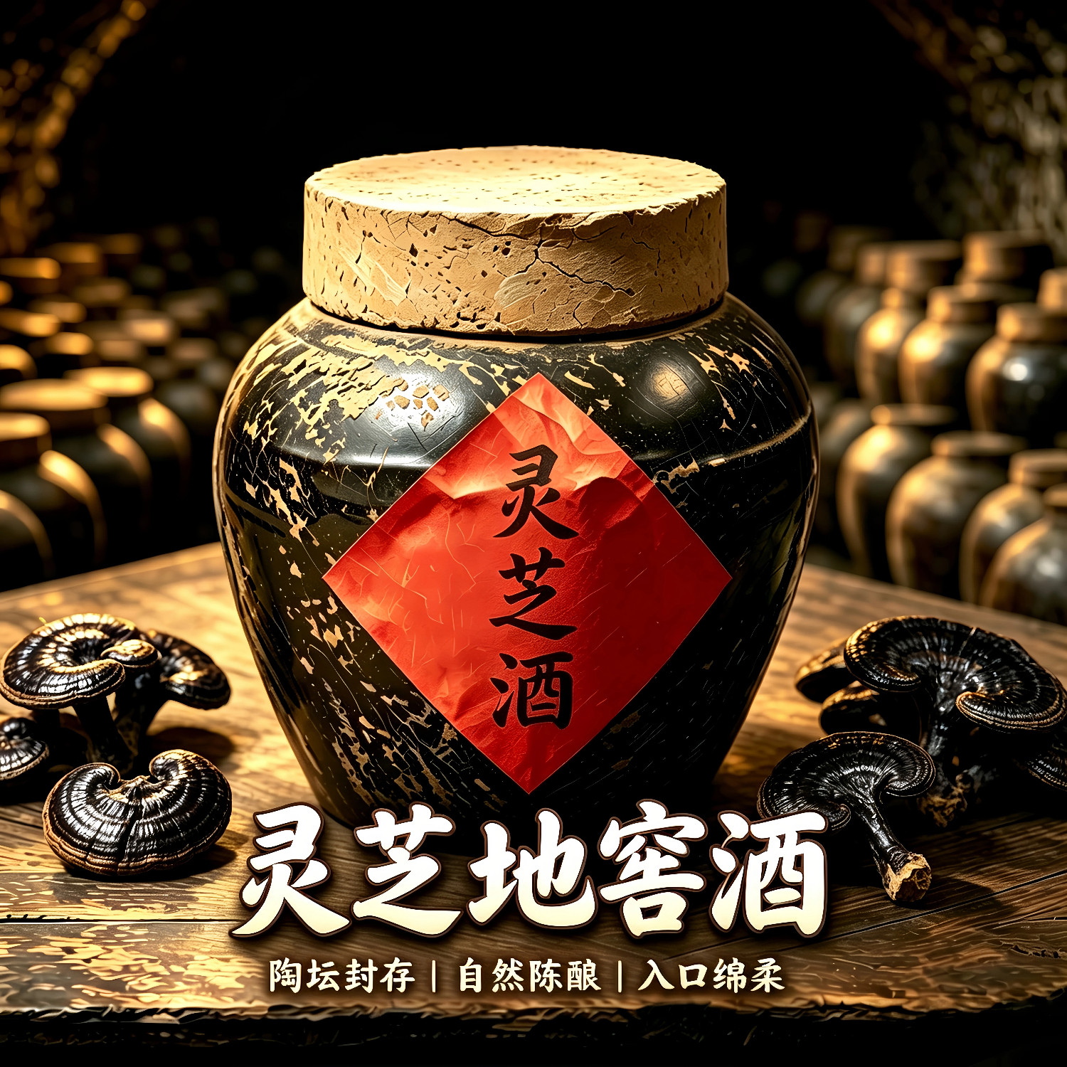 灵芝窖藏地窖酒40度10斤纯粮酒