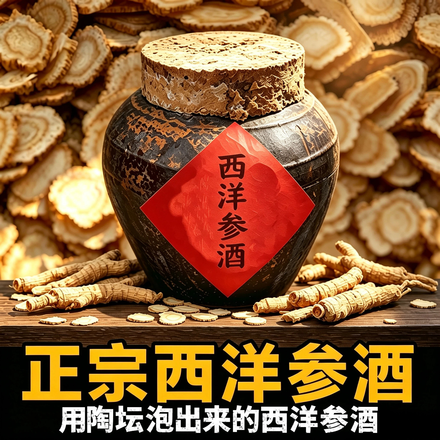 客家花旗参地窖酒纯粮密封40度