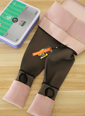 SK7233富美夜皇后4000D柔绒保暖踩脚连裤水光袜女秋冬大码打底裤