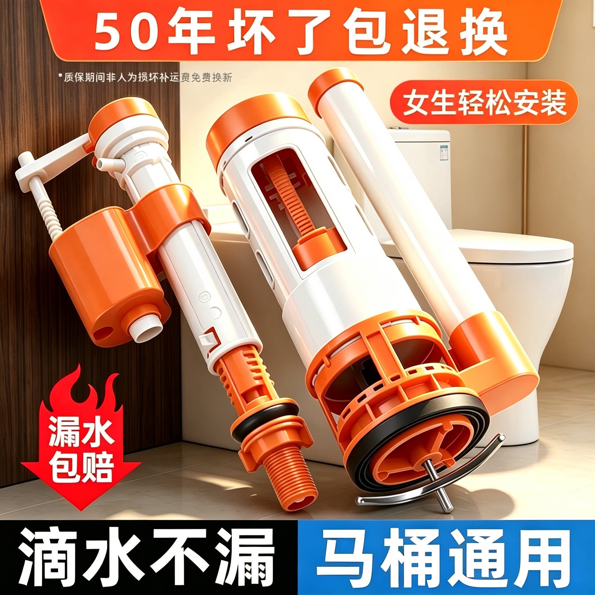 【淘宝热销】马桶水箱配件排水阀图片