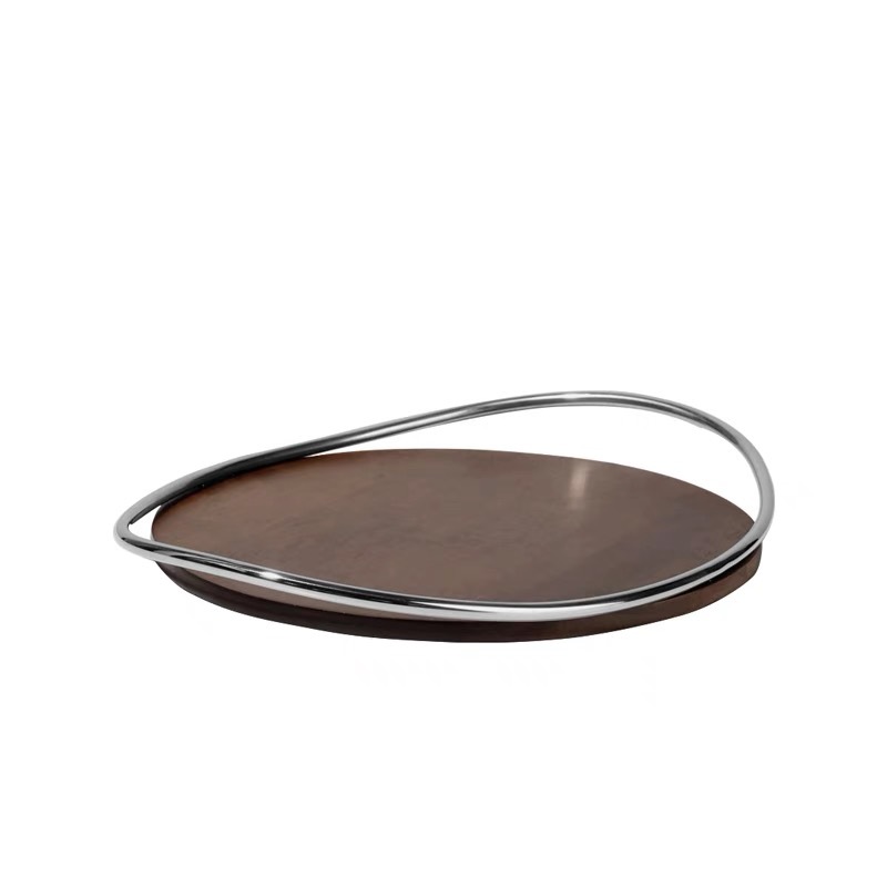 Cata · 法式不锈钢木质镜面托盘家用样板房装饰陈列高端收纳摆件