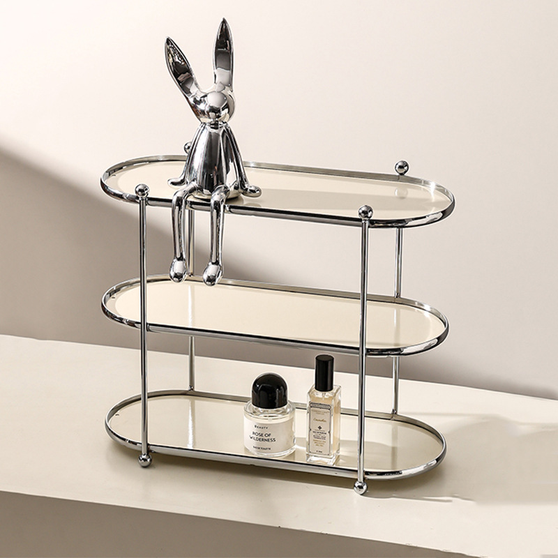 Cata · 奶油风桌面置物架多层轻奢家用浴室收纳架免打孔收纳好物