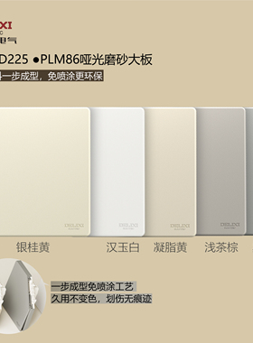 德力西CD225初见PLM86哑光春雨可可蛋奶太空漫步杏子灰开关插座