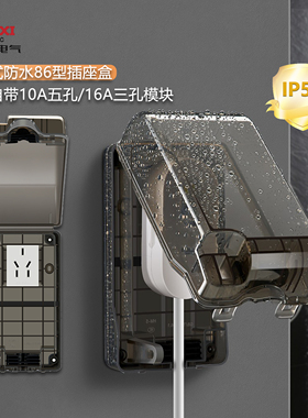 德力西B8631室内IP54防水防潮86型智能马桶电热水器专用电源插座