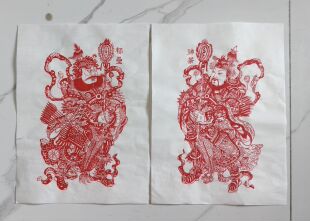 2026新年门神纯手给矿彩门神年画万秀华原创年画门神送礼自用