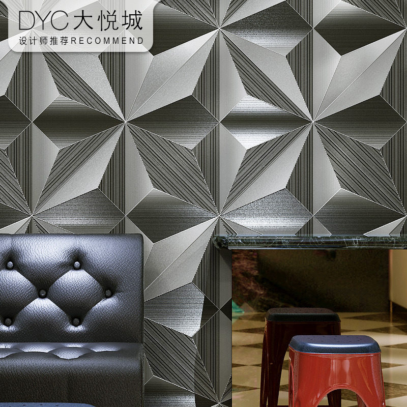 3d立体KTV背景墙纸闪光专用酒吧烧烤店个性创意店面店铺装修壁纸