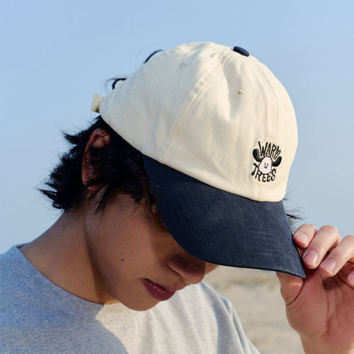 小寸狗狗绣花拼色棒球帽