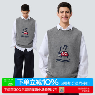 秋冬树树脆脆乐园瓢虫毛线马甲毛衣男女同款 warmtrees 2025新款