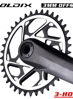 GOLDIX山地自行车正负齿单盘片CNC超轻铝3钉直装式牙盘xx1 GX NX