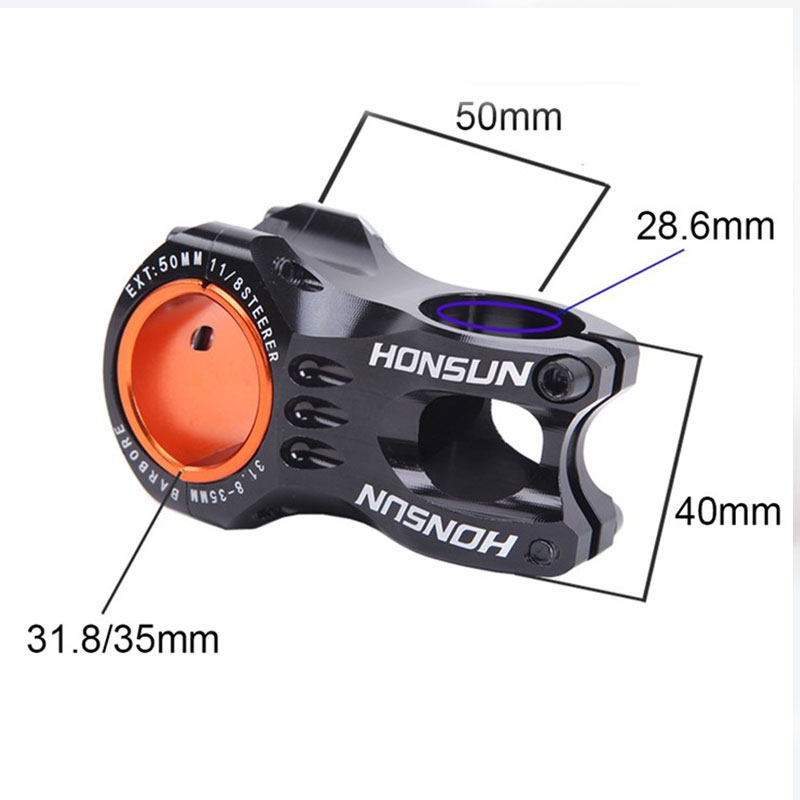 HONSUN 산악 자전거 줄기 31.8|35*50MM0도 초경량 알루미늄 합금 다채로운 CNC 짧은 줄기