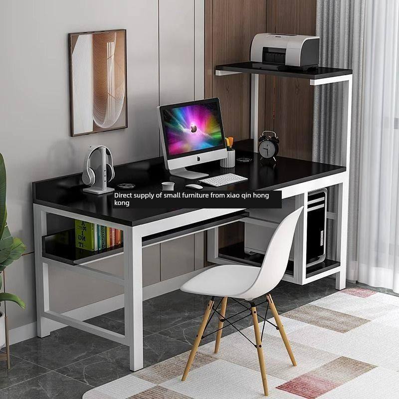 香港电脑桌子台式桌家用写字台钢木办公游戏桌子双人位学习桌