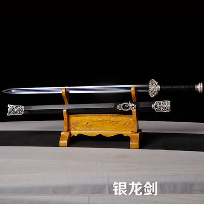 龙泉尚方刀剑龙剑双龙剑镇宅剑一体纯手工锻打送礼收藏未开刃