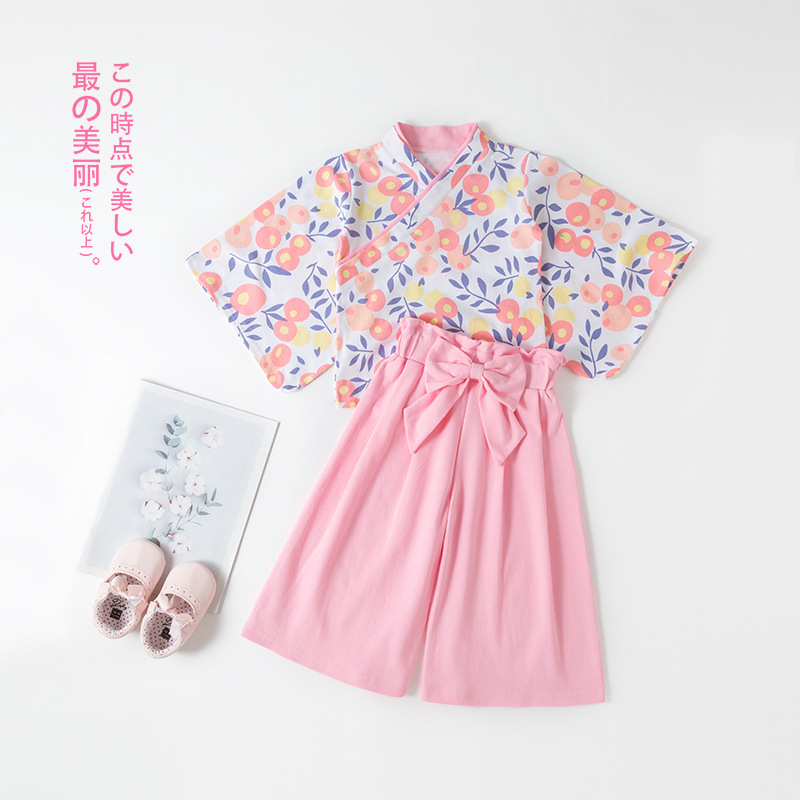 2-8岁儿童和服女童宝宝日式衣裤套装幼儿园节日演出服日本服春秋