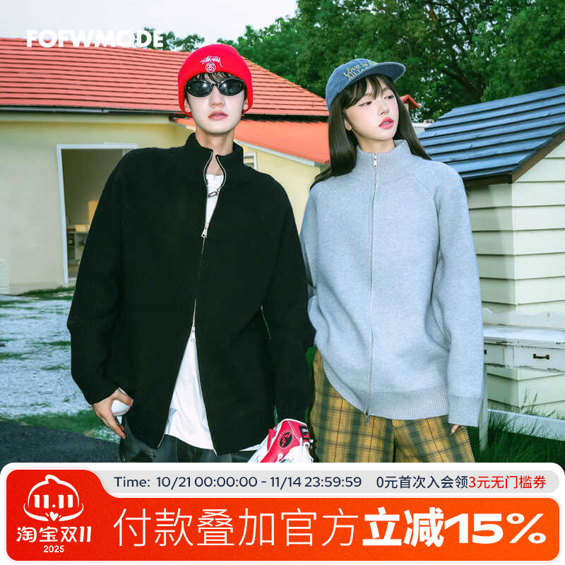 FOFWMODE美式北极绒开衫