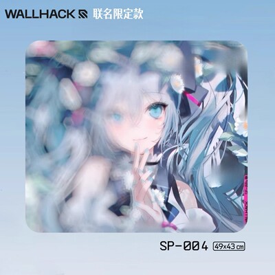 WALLHACK沃哈克SP004初音miku钢化玻璃鼠标垫电竞游戏FPS专用大号