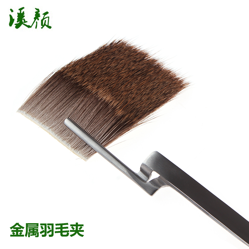 金属羽毛夹 飞钓毛钩飞蝇钩绑制工具鹿毛CDC羽毛工具不锈钢羽毛夹